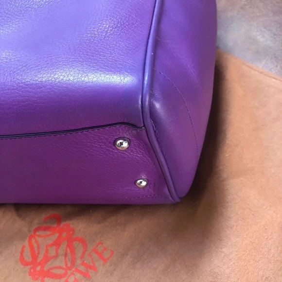 Loewe Leather Purple Tote. - Picture 3 of 8